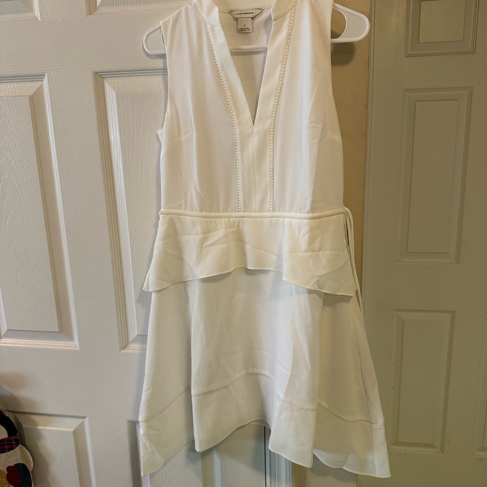 Club Monaco Cream Sleeveless Mini Dress